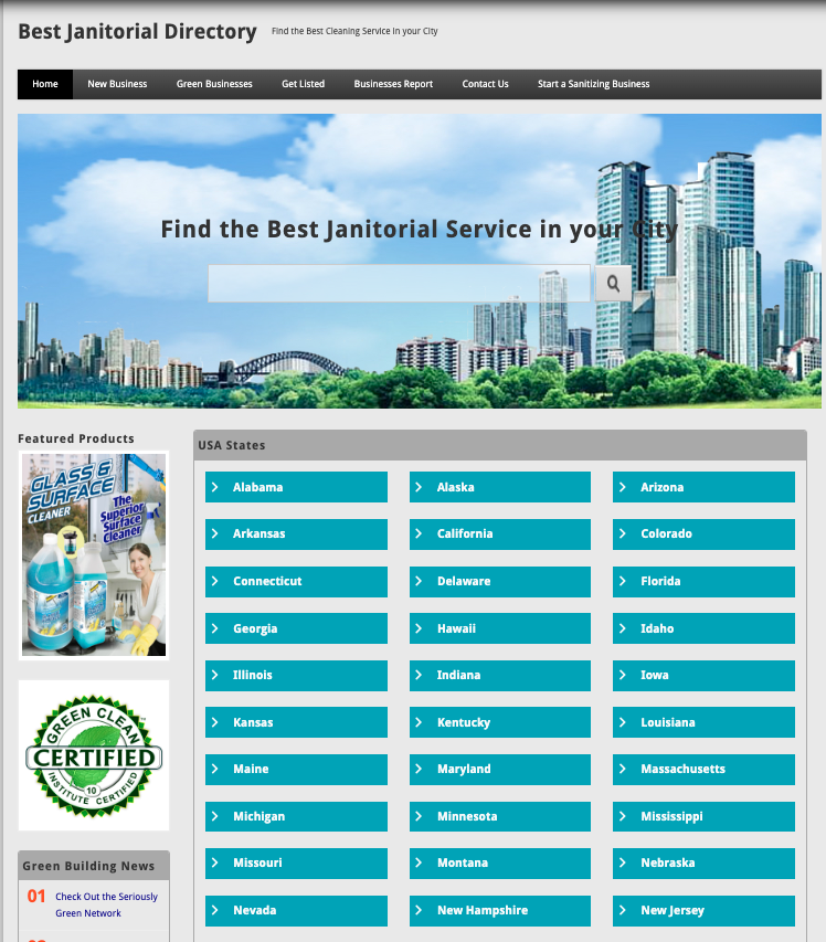 Janitorial website